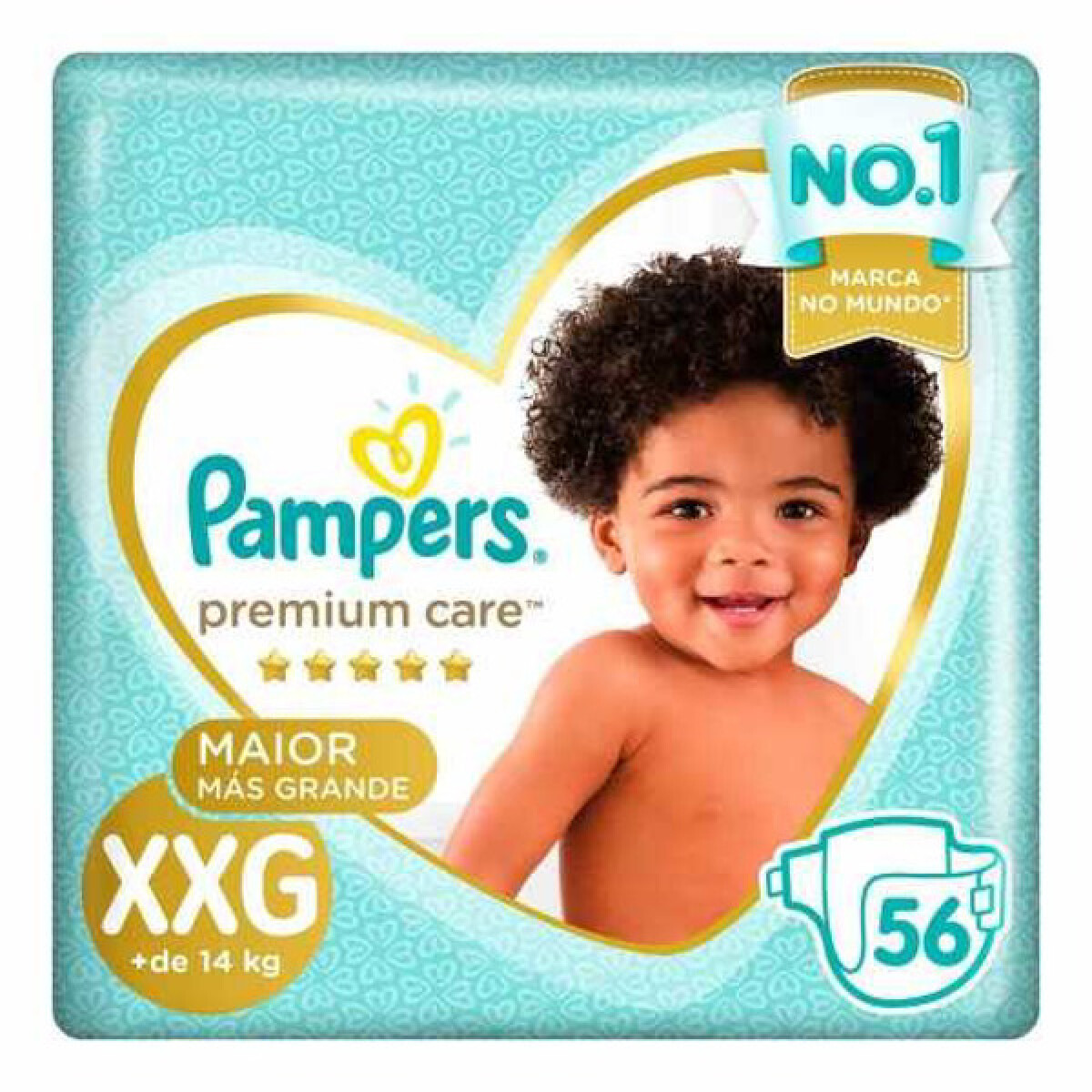 Pañales Pampers Premium Care XXG X56 