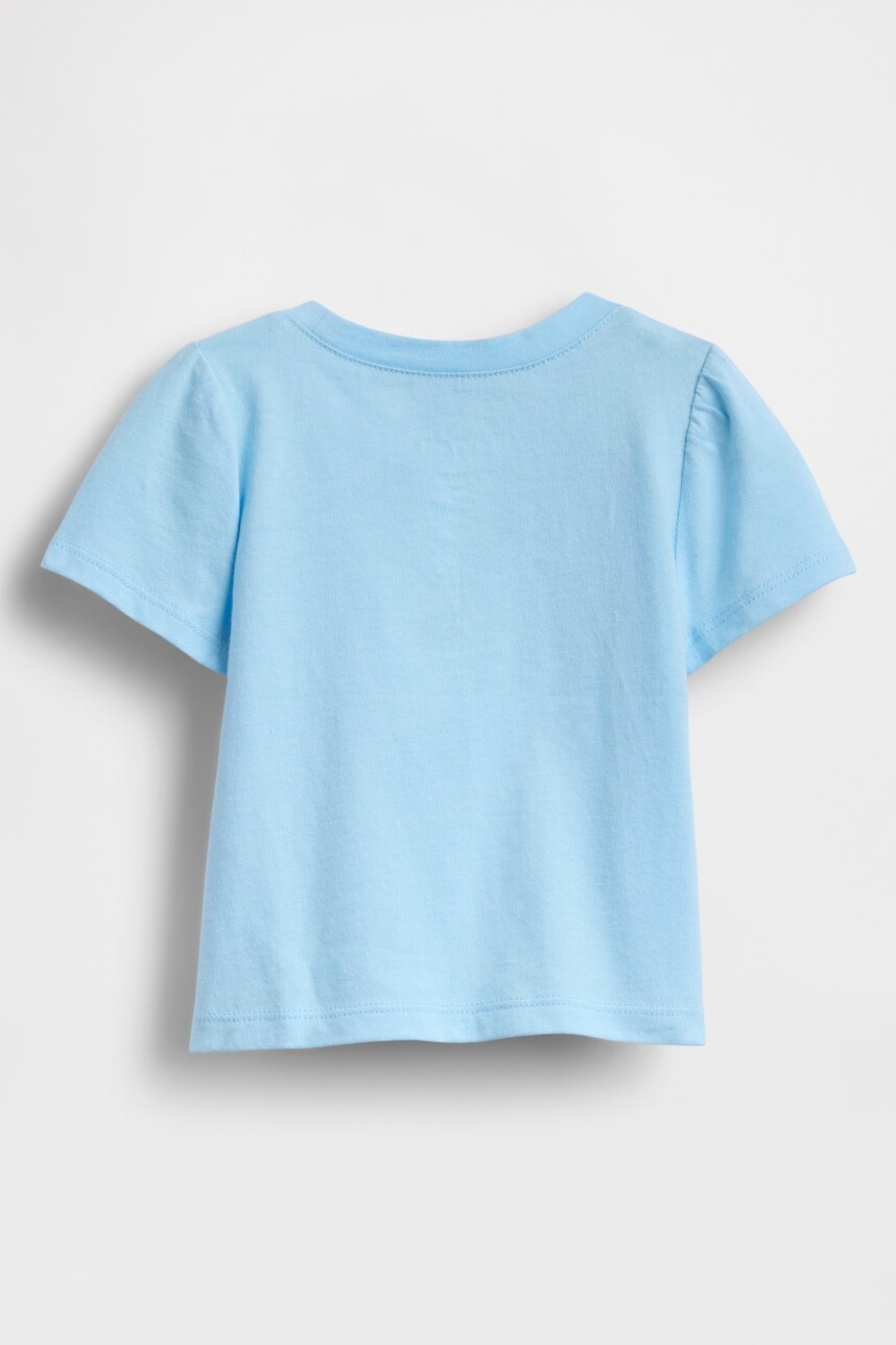 Remera Logo Gap Toddler Niña Chlorine Blue