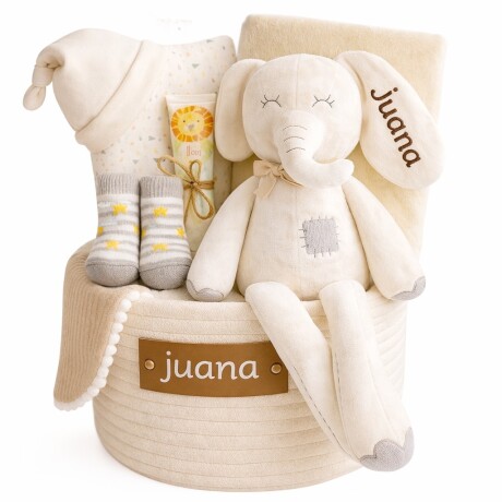 Cesta Nacimiento Cone-Cone Personalizada tonos neutros