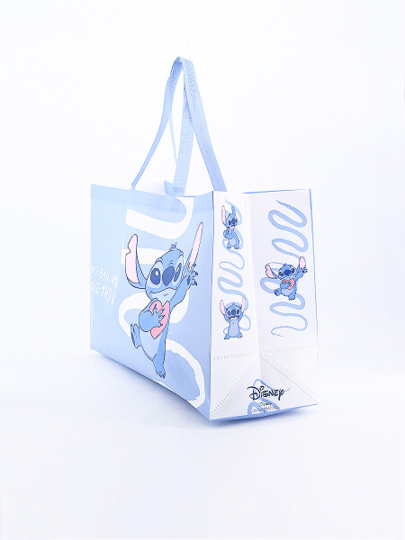 BOLSA LAMINADA STITCH CELESTE