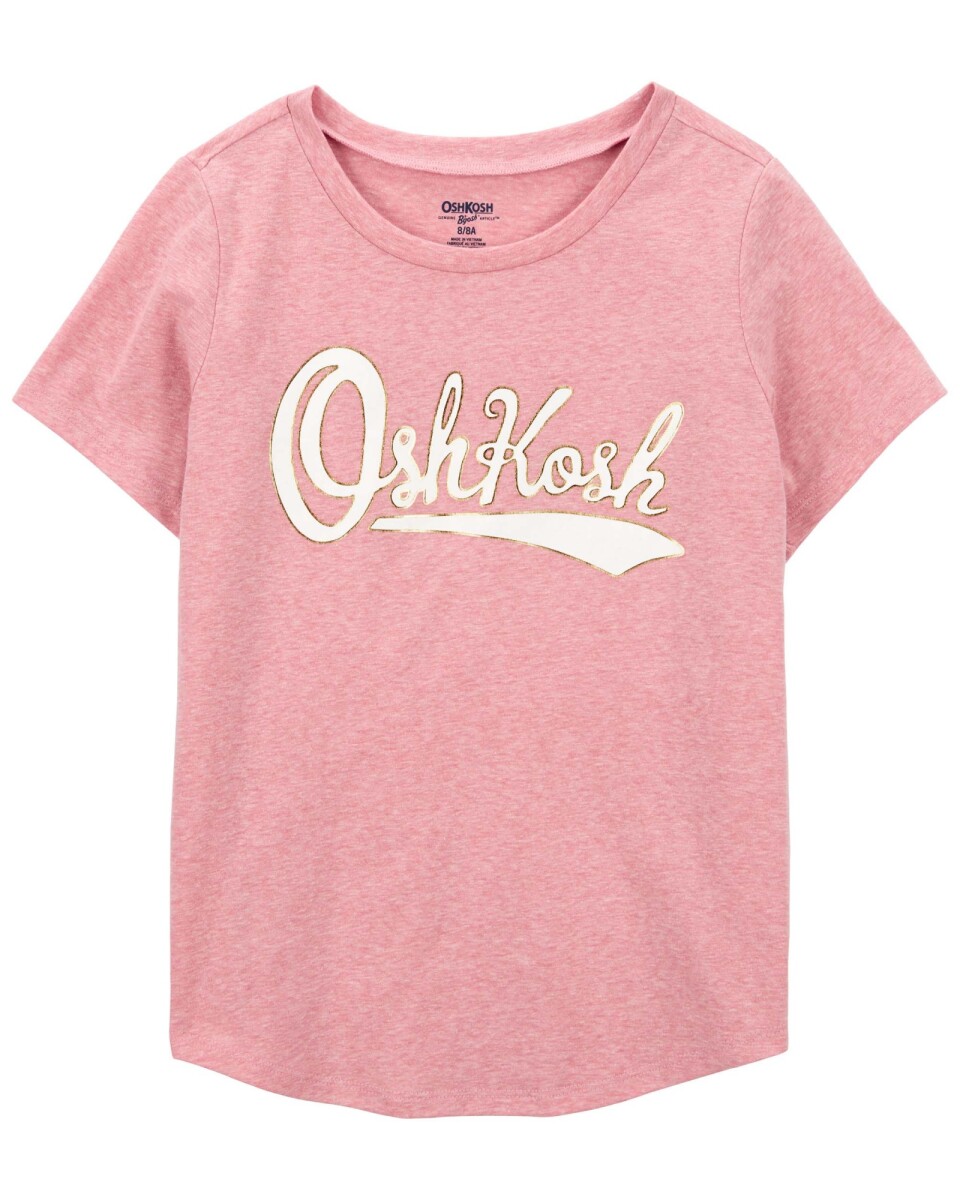 Remera de algodón, manga corta con logo 