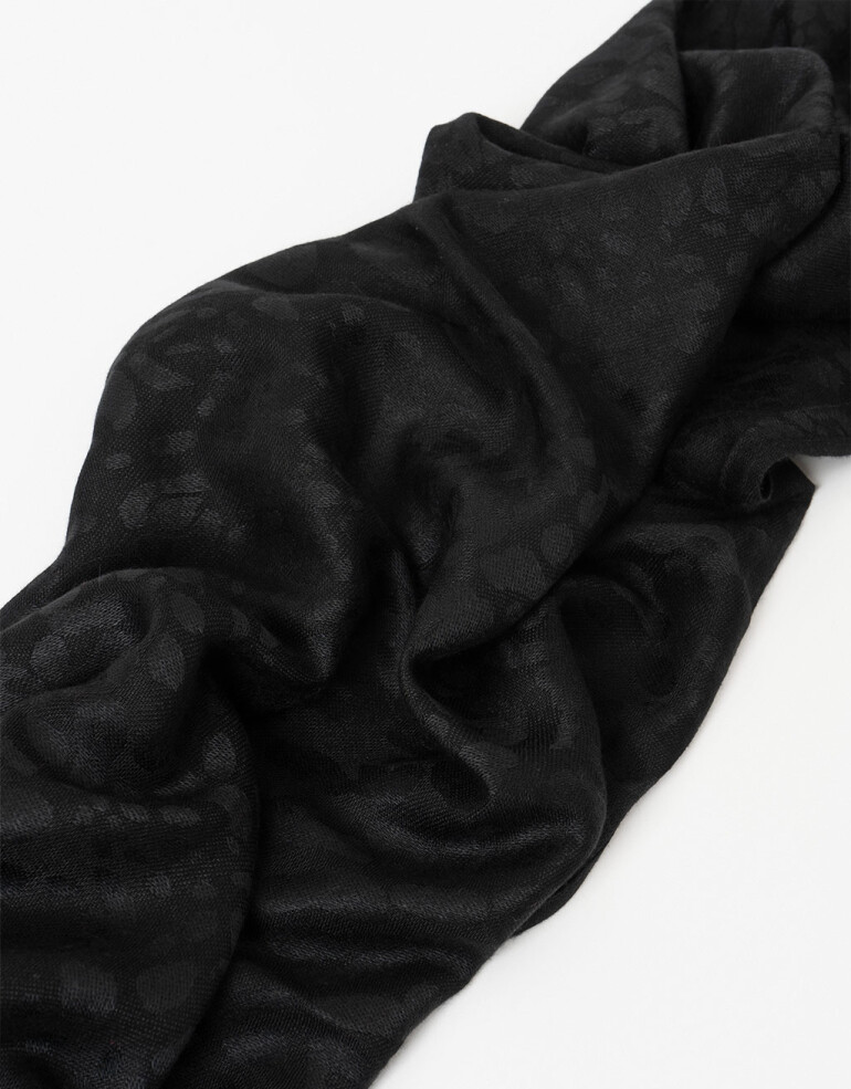 Pashminas Pashmina Animal Print - Negro
