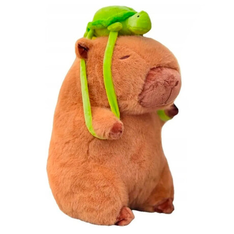Peluche Capibara Con Mochila Felpa Carpincho Real Peluche Capibara Con Mochila Felpa Carpincho Real