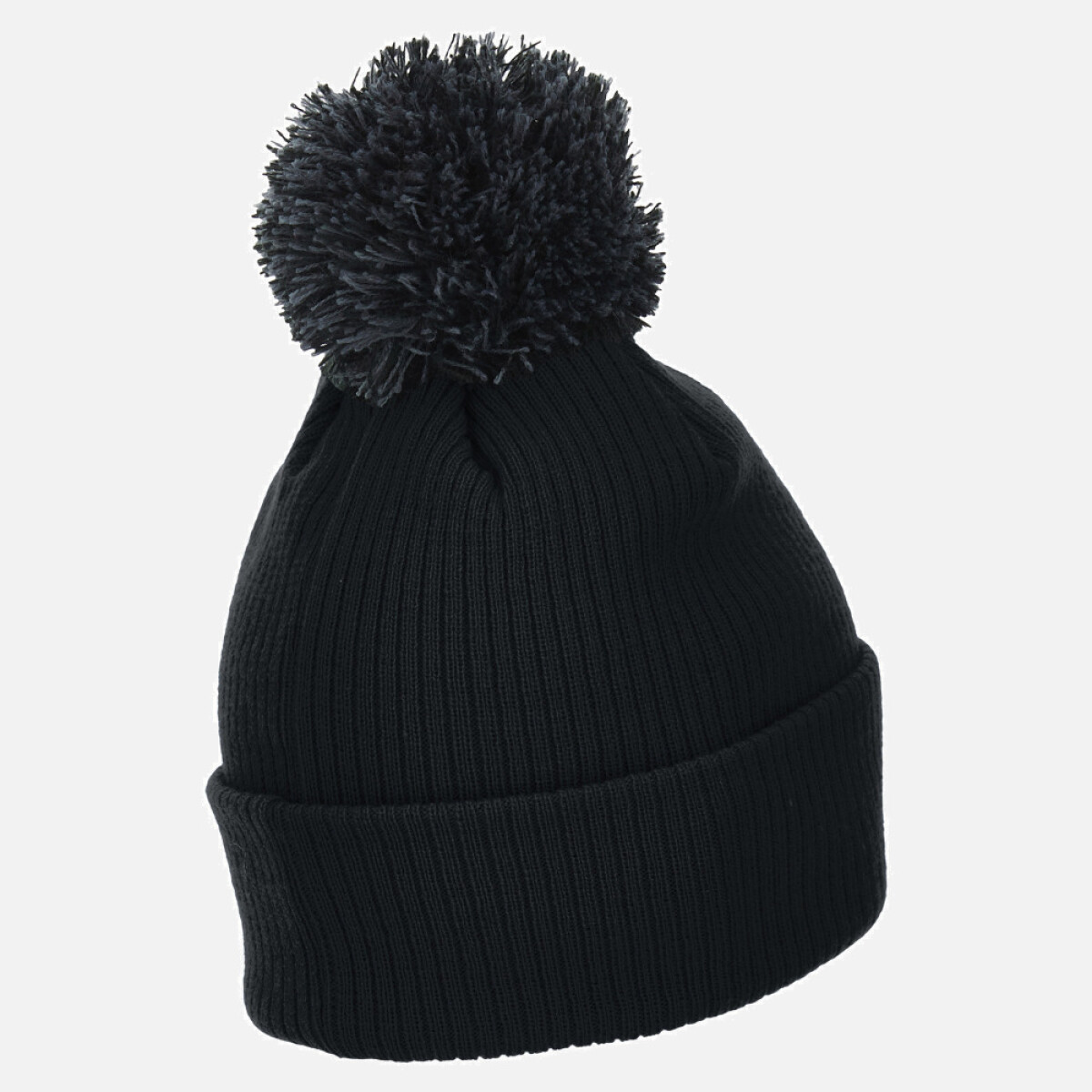 GORRO MACRON DE INVIERNO CON POMPON . MODELO SNOW NEGRO