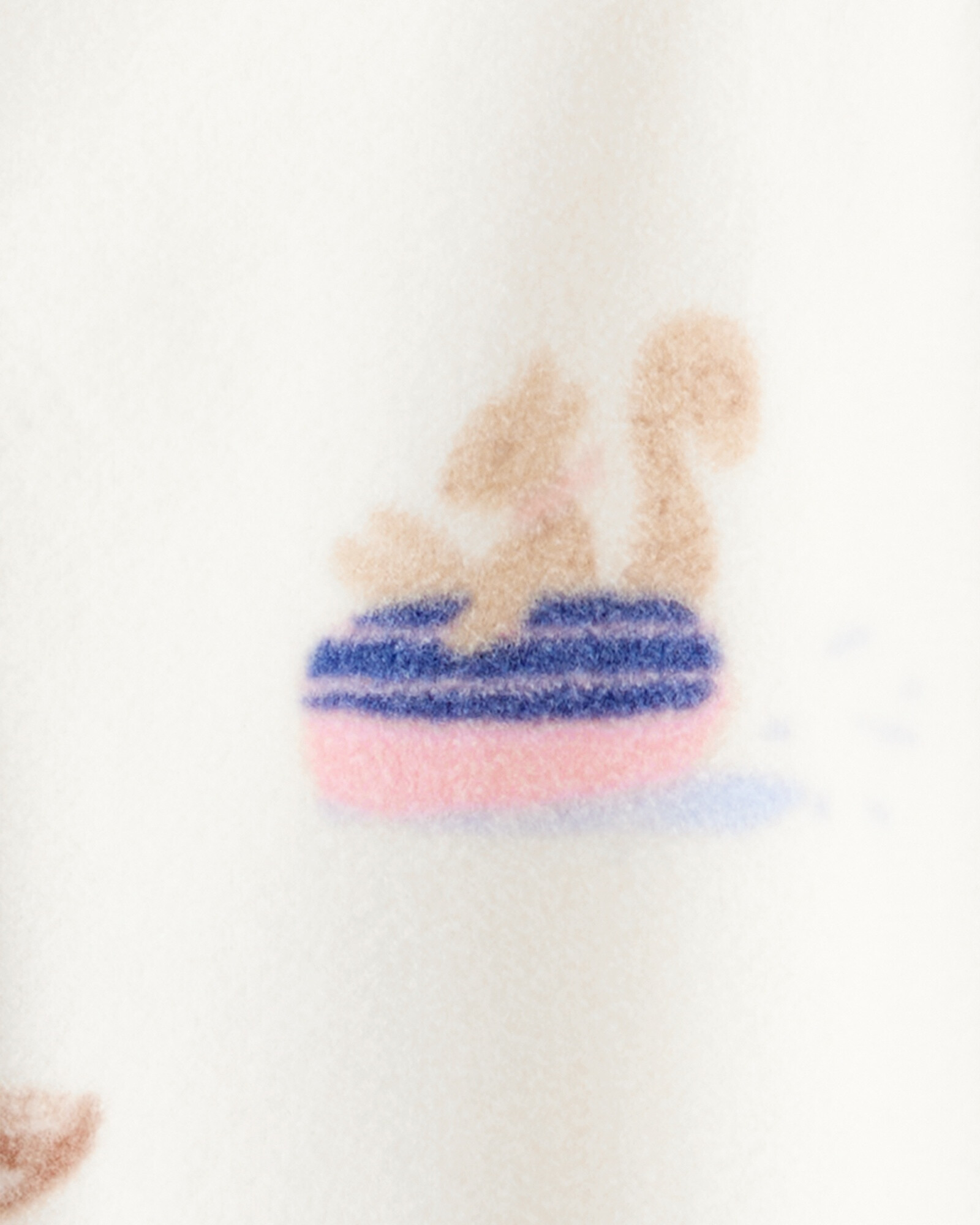 Pijama una pieza de micropolar, con pie, diseño esquí Sin color