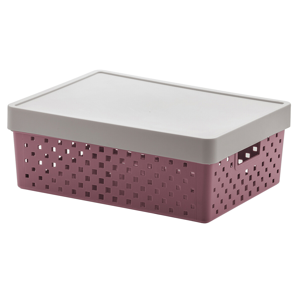 Organizador Quadratta M con tapa - ROSADO 