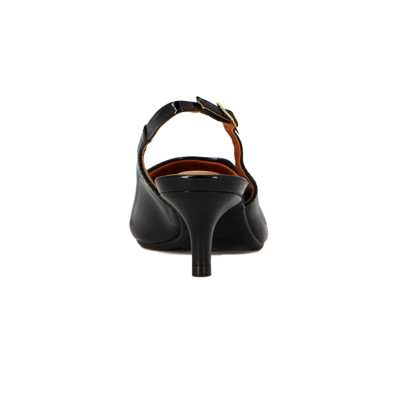 Zapato Formal Mujer Vizzano Charol Punta Fina Negro