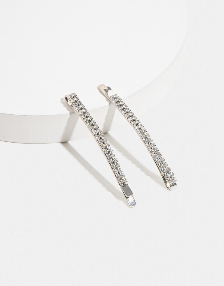 Horquillas con Accesorios Strass Set De Horquillas Con Strass - Combinacion Bicolor