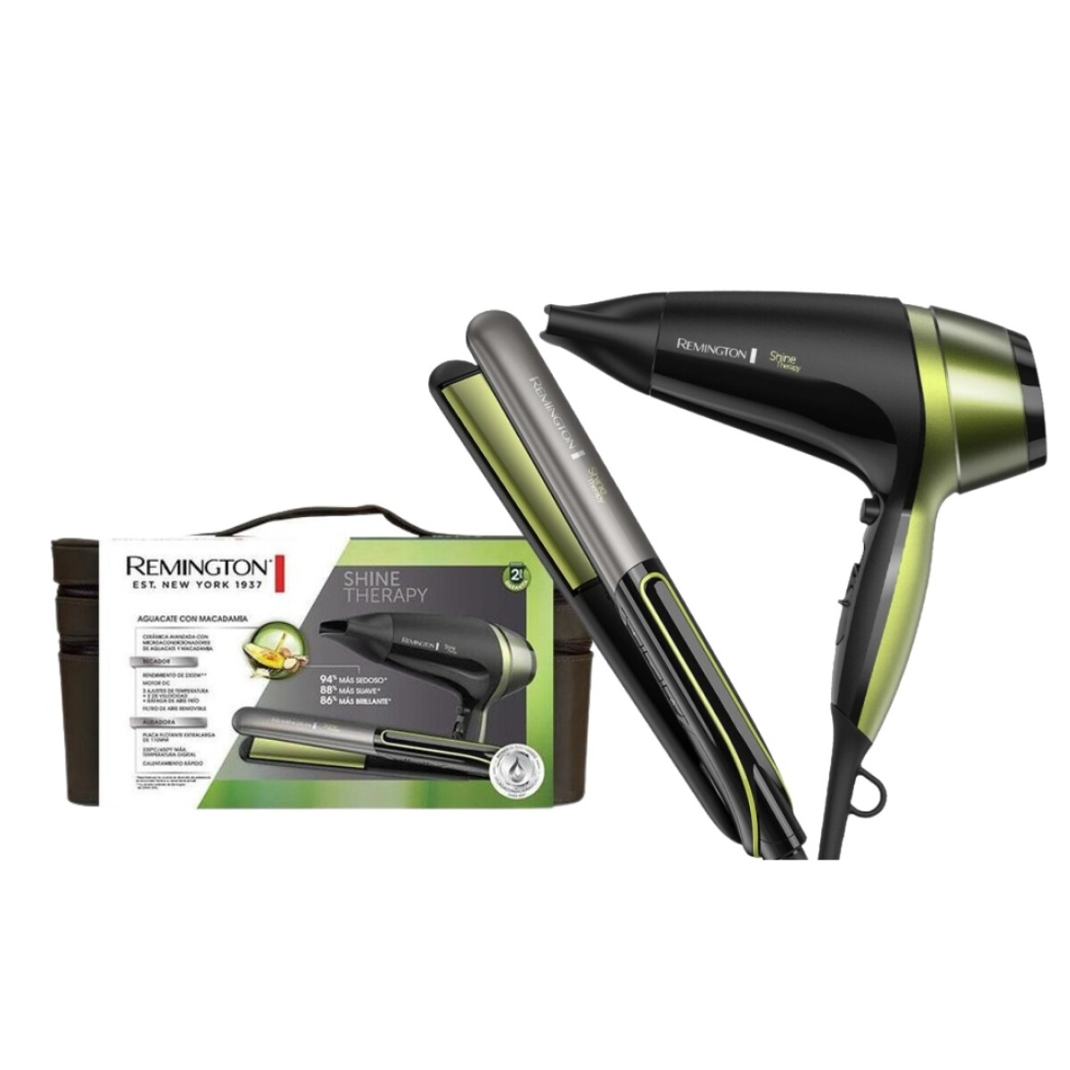 Combo Remington Secador + Planchita con Estuche Sapphire Luxe S5805GP-220R 