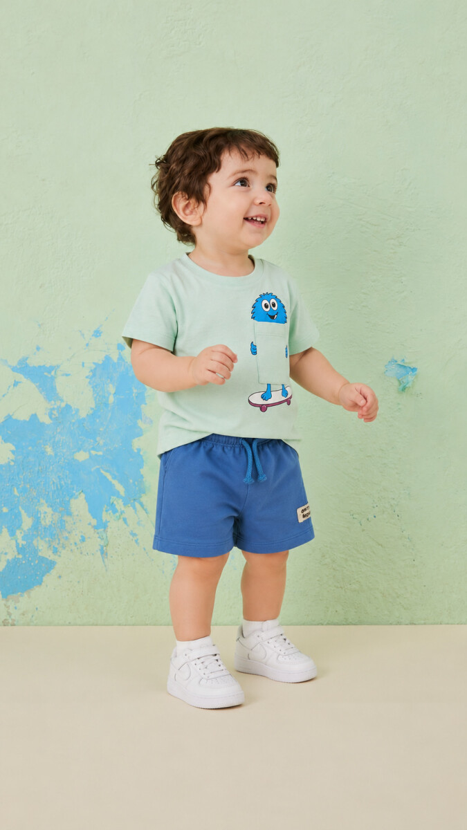 SHORT ENIF - AZUL. 
