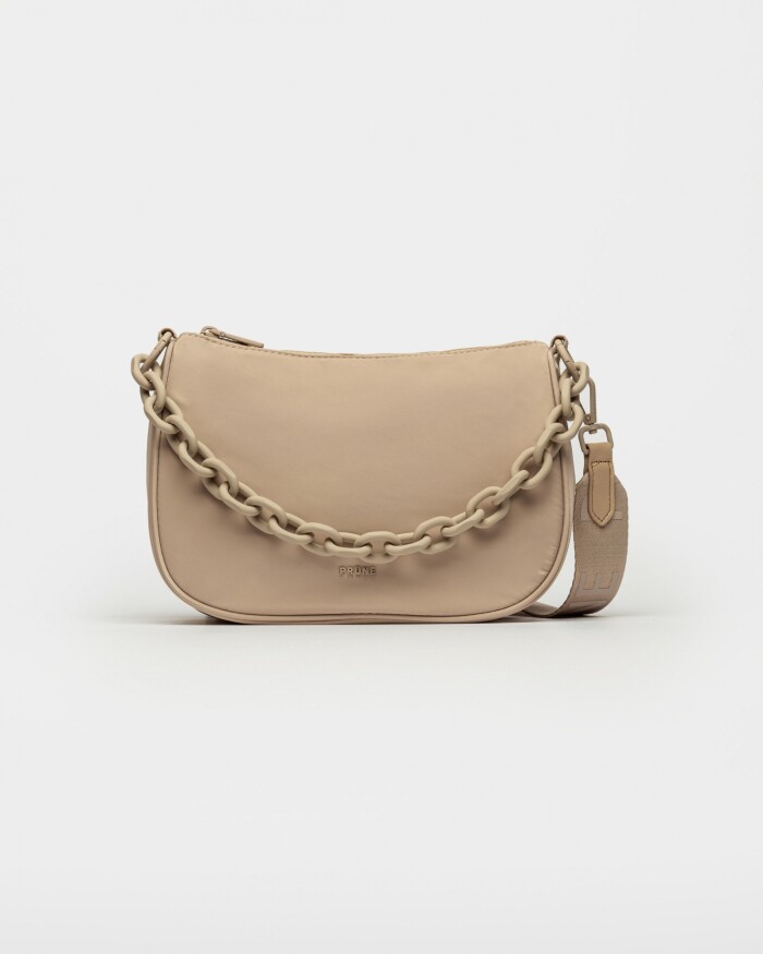 Cartera al hombro Match en nylon Taupe