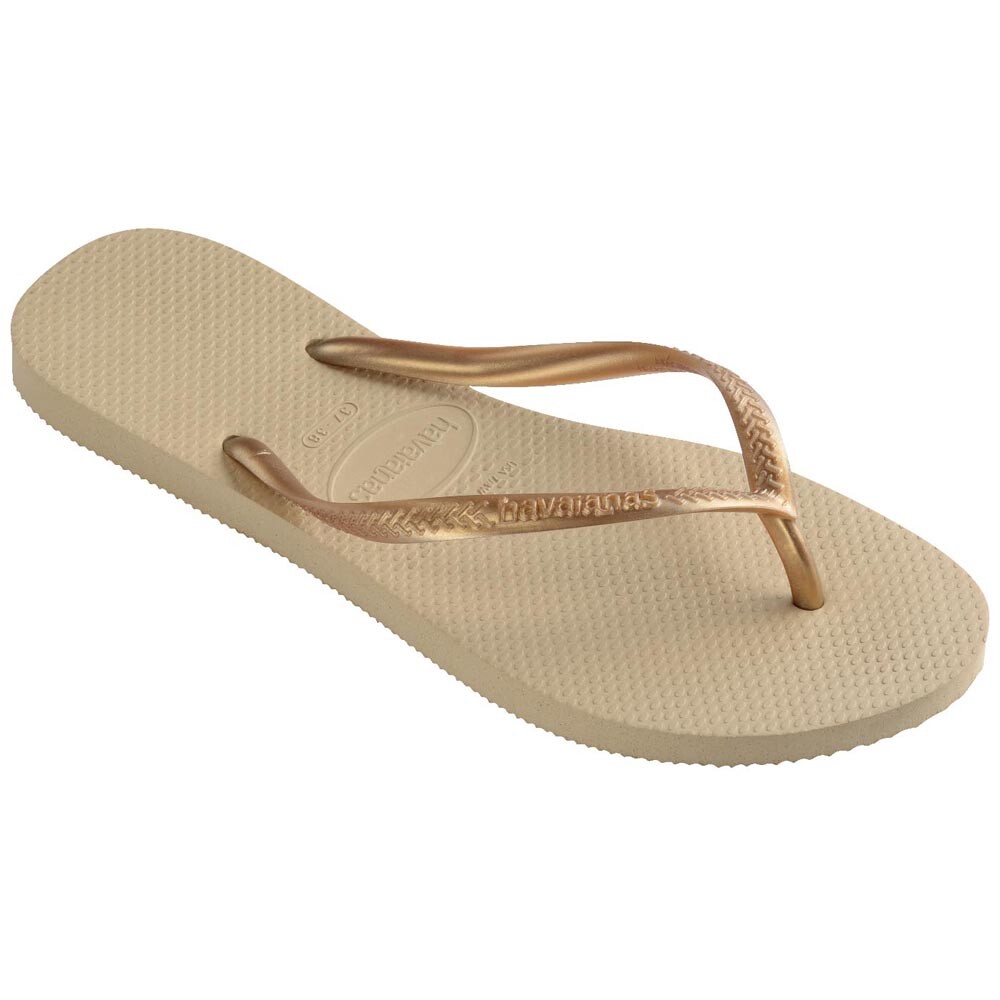 Sandalias Havaianas Slim Mujer Gris Arena/Dorado Claro