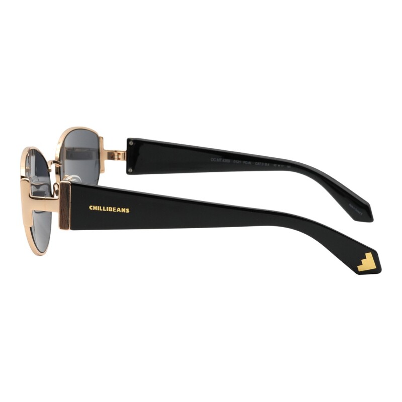 Lentes de Sol Chilli Beans Sintra Negro - Dorado