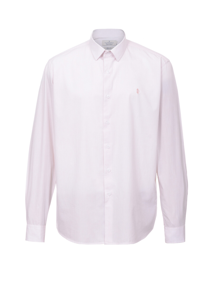 Camisa micro cuadros - rosado 