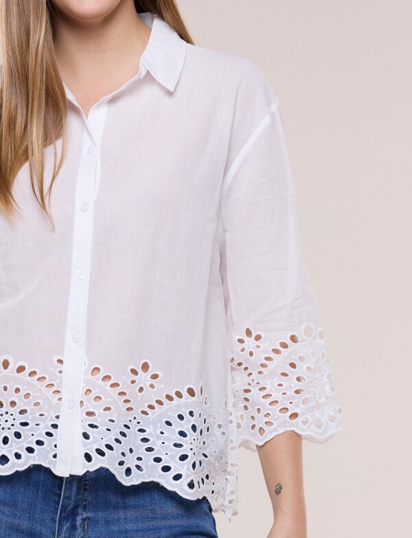 Camisa Broderie CRUDO