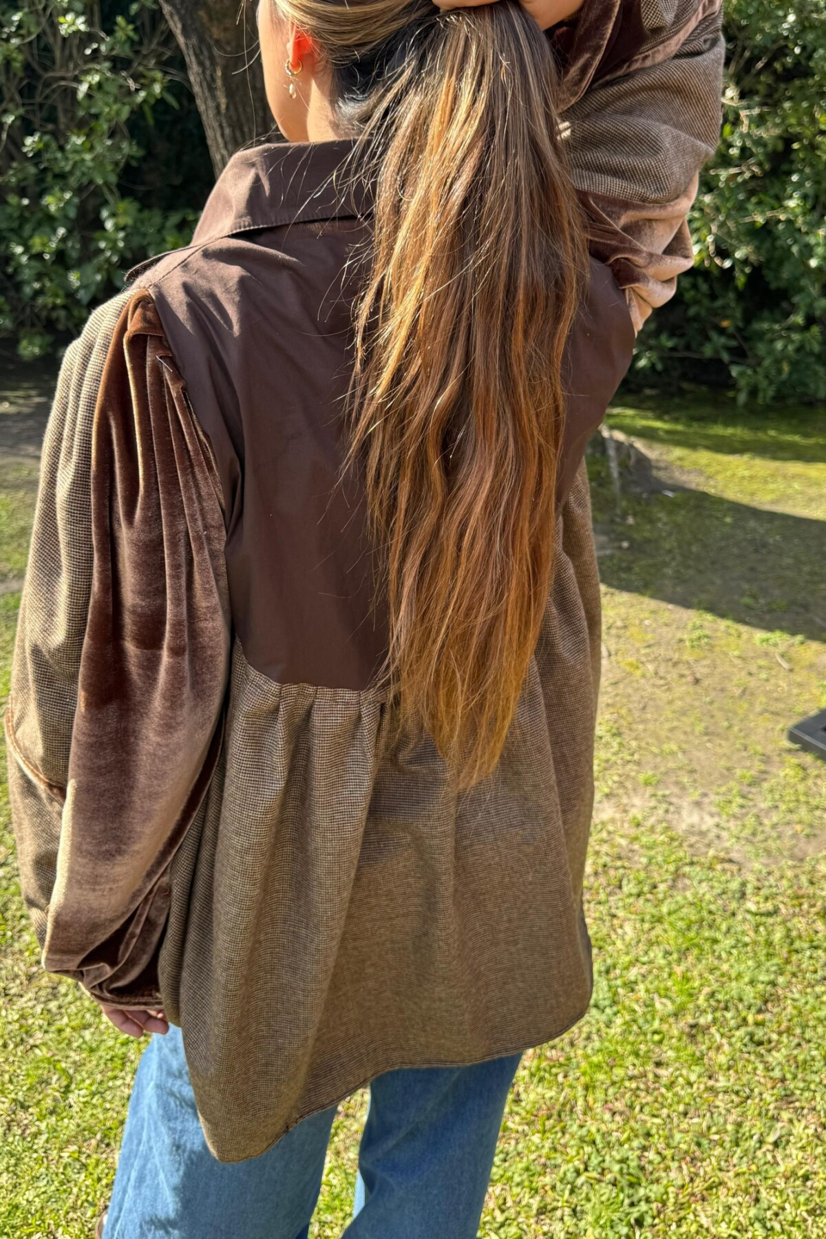 Prince Shirt Chocolate / Tweed Beige