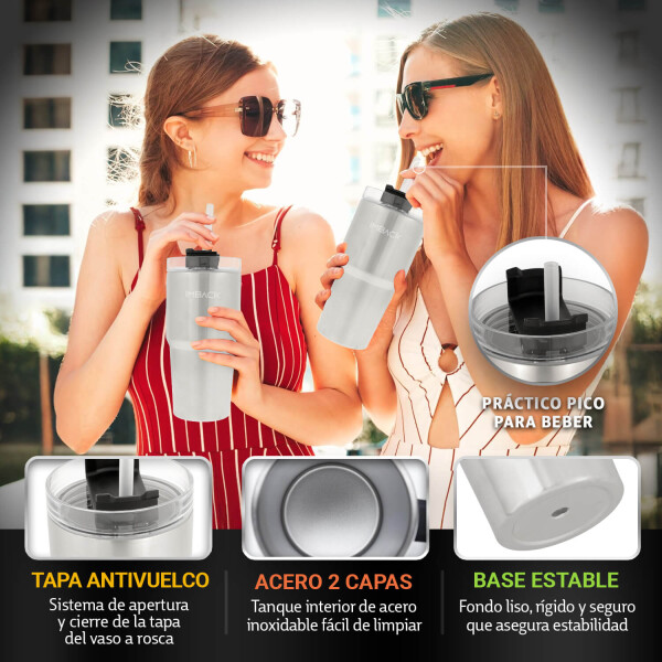 Vaso Termico Doble Capa 592ml Con Tapa Acero Inoxidable Vaso Termico Doble Capa 592ml Con Tapa Acero Inoxidable