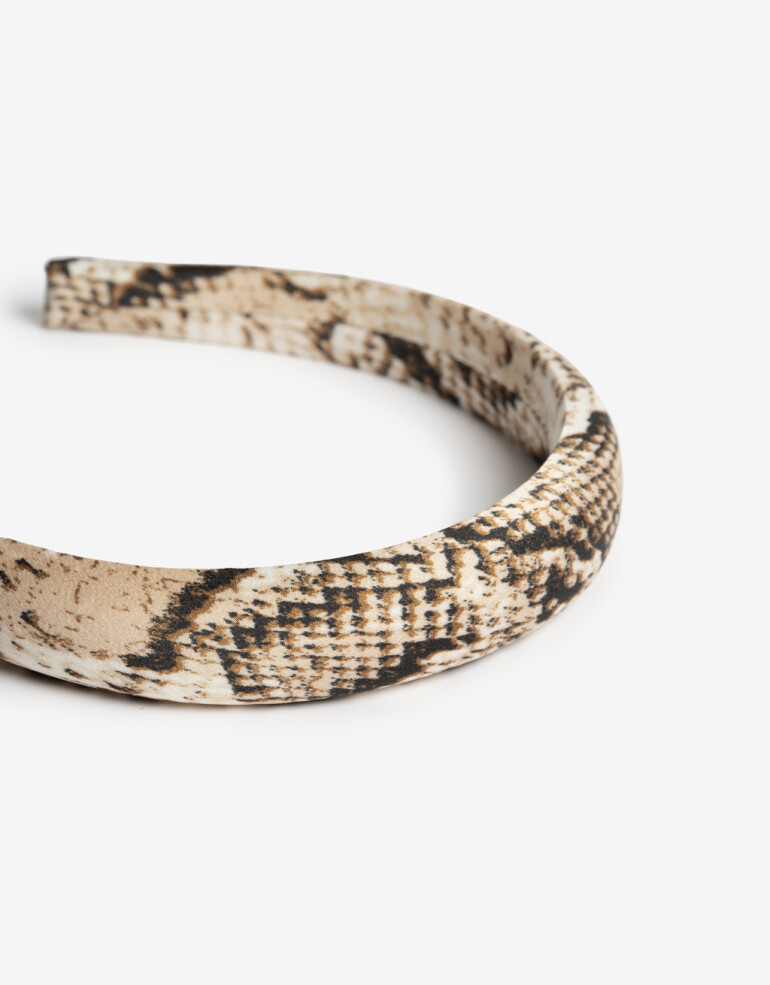 Vinchas Rígidas Estampados Vincha Semi Puffy Snake - Estampado Animal Print