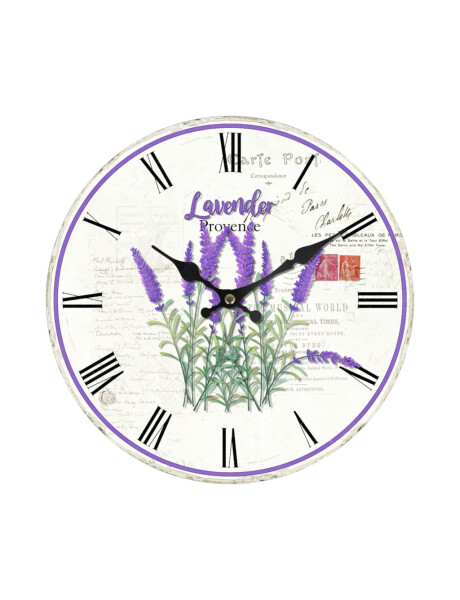 RELOJ DE PARED MDF D28.8X3.5CM LAVANDER PROVENCE RELOJ DE PARED MDF D28.8X3.5CM LAVANDER PROVENCE