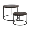 MESA CENTRO METAL NEGRA/MADERA 2PZAS Unica