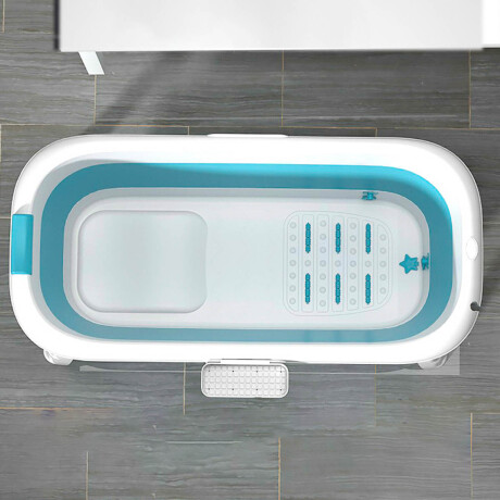 Bañera Plegable Adultos Niños 1.20m+ Ducha Baño Spa Celeste