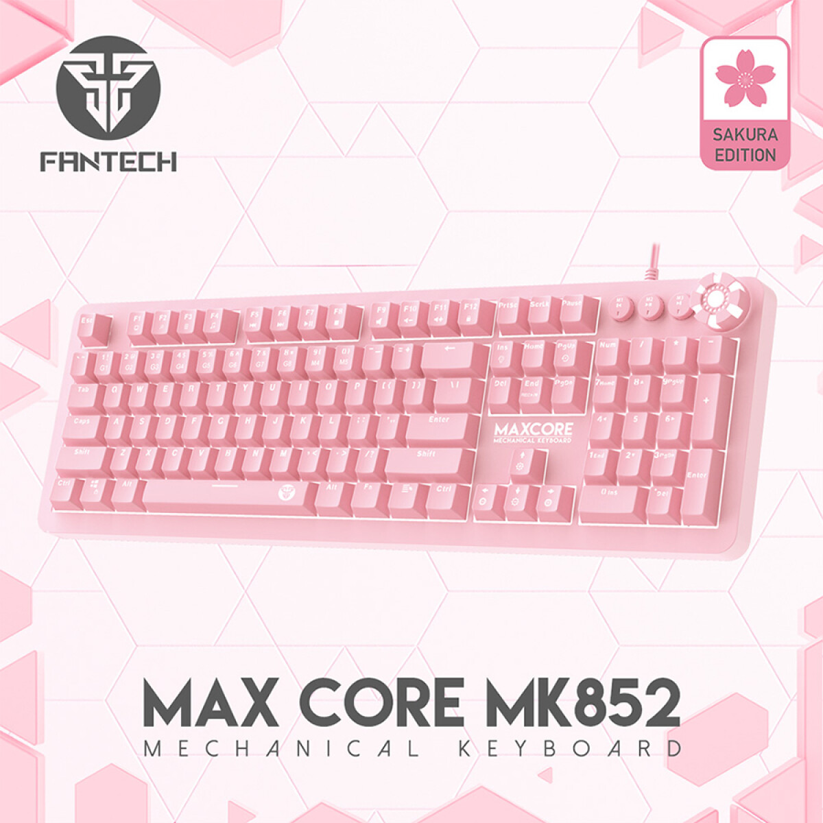 Teclado Mecánico Gamer · MK852 Max Core (Sakura Edition) 