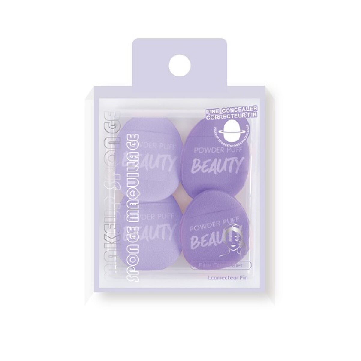 Esponja maquillaje 4pcs - violeta 