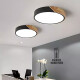 Luminaria Luz Fria Plafon Led Diám 30cm Metal Y Madera Negro