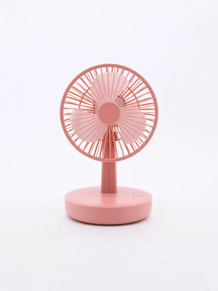 VENTILADOR USB A BATERIA RECARGABLE ROSADO