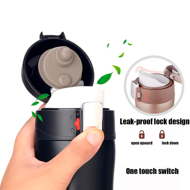 Botella con abre facil 450 ml Mobby NEGRO