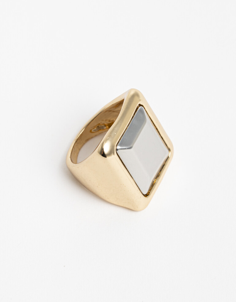 Anillos Medianos y Grandes Metal Anillos Grandes Metal Biplating - Combinacion Bicolor