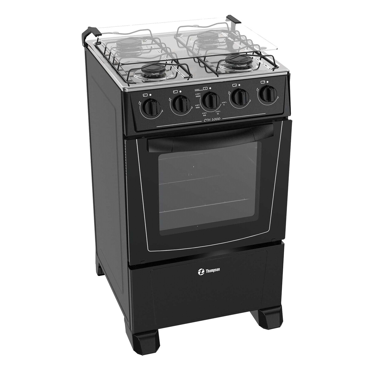 Cocina Thompson Cth 1000 - COCINA THOMPSON CTH1000 A GAS NEGRA 