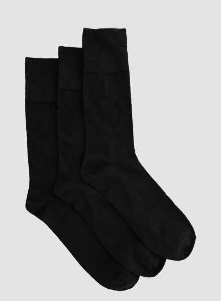 Pack x3 media lisa sujecion suave hombre Negro