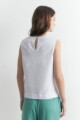 Blusa de lino lazos laterales blanco