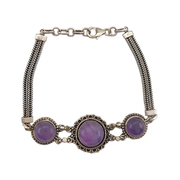 Pulsera Trilogy-Plata 925-Piedra amatista-PU3414 conpiedra