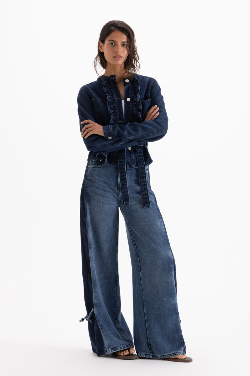 JEANS ROSES BOW Azul