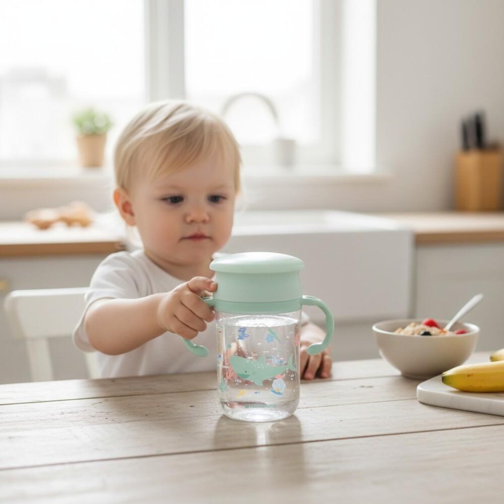 Vaso 360 entrenamiento KIKKABOO verde