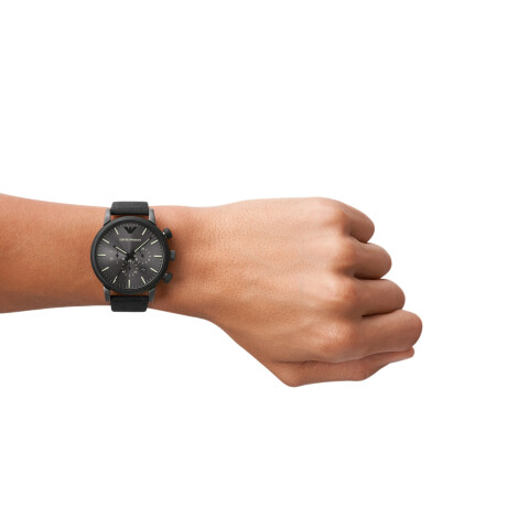Reloj Emporio Armani Fashion Cuero Negro 0