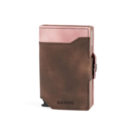 Billetera Baleine Doble Alabama Rose Brown Marron
