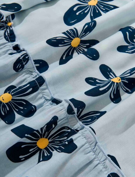 VESTIDO INFANTIL CON ESTAMPADO AZUL