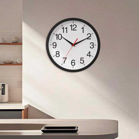 Reloj De Pared Clásico Práctico Funcional Negro