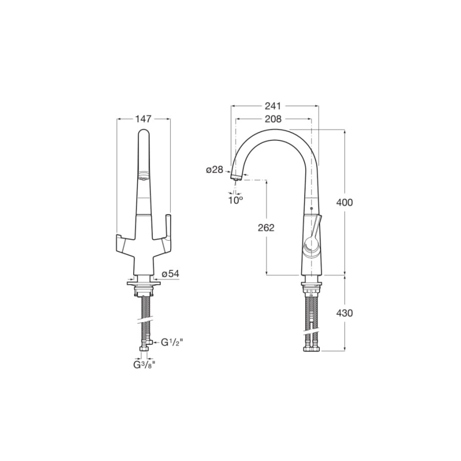 Grifería para Cocina de Mesada Monocomando con Filtro Cromada Linea Syra Grifería para Cocina de Mesada Monocomando con Filtro Cromada Linea Syra