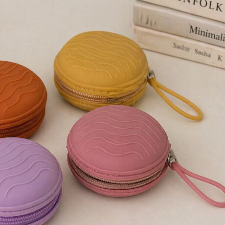 Monedero silicona con colgante Fucsia