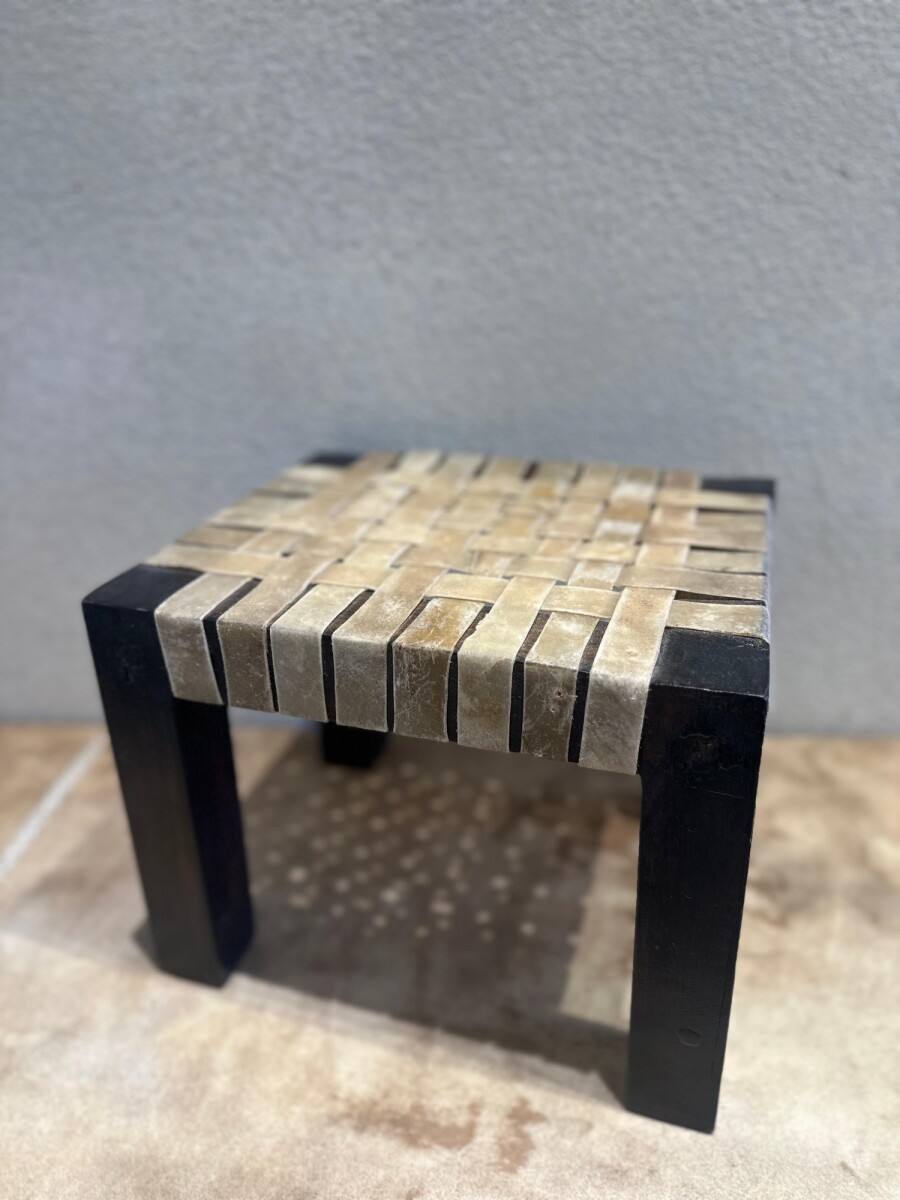 Petit Stool - Lonja Trenzada Oscuro 