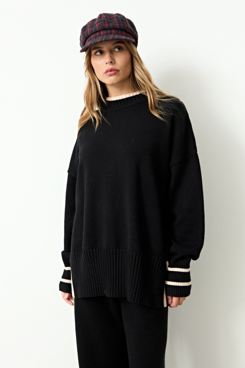 Sweater rib - negro 