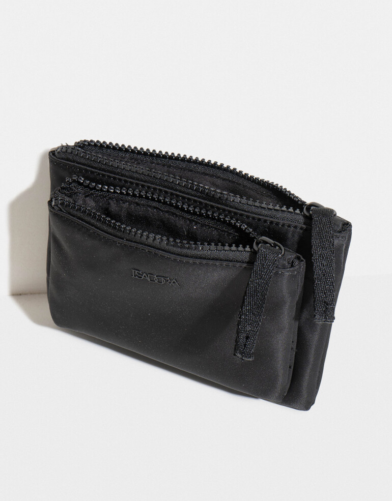 Monederos Nylon Monedero Con Cierre - Negro