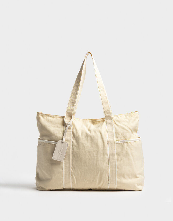 Shopper Cartera Shopper Puffy Butter - Amarillo Claro