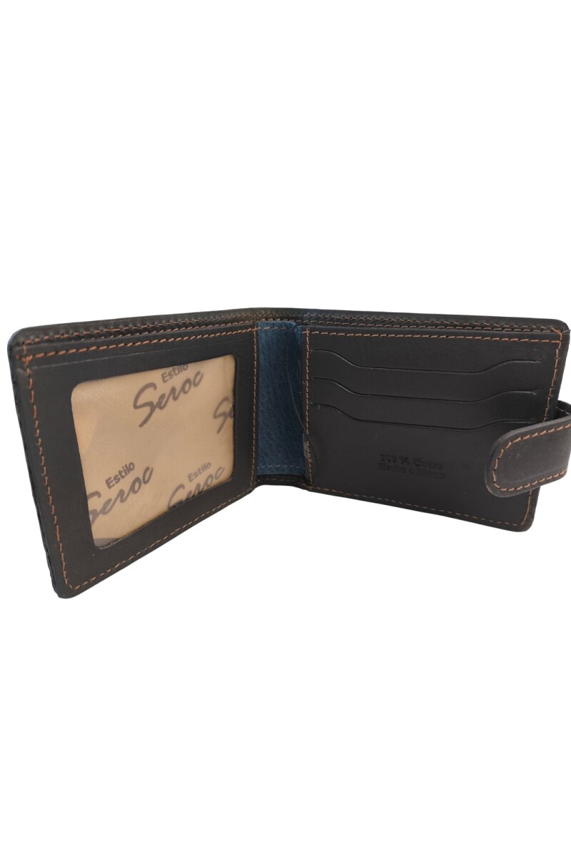 Billetera de cuero Azul