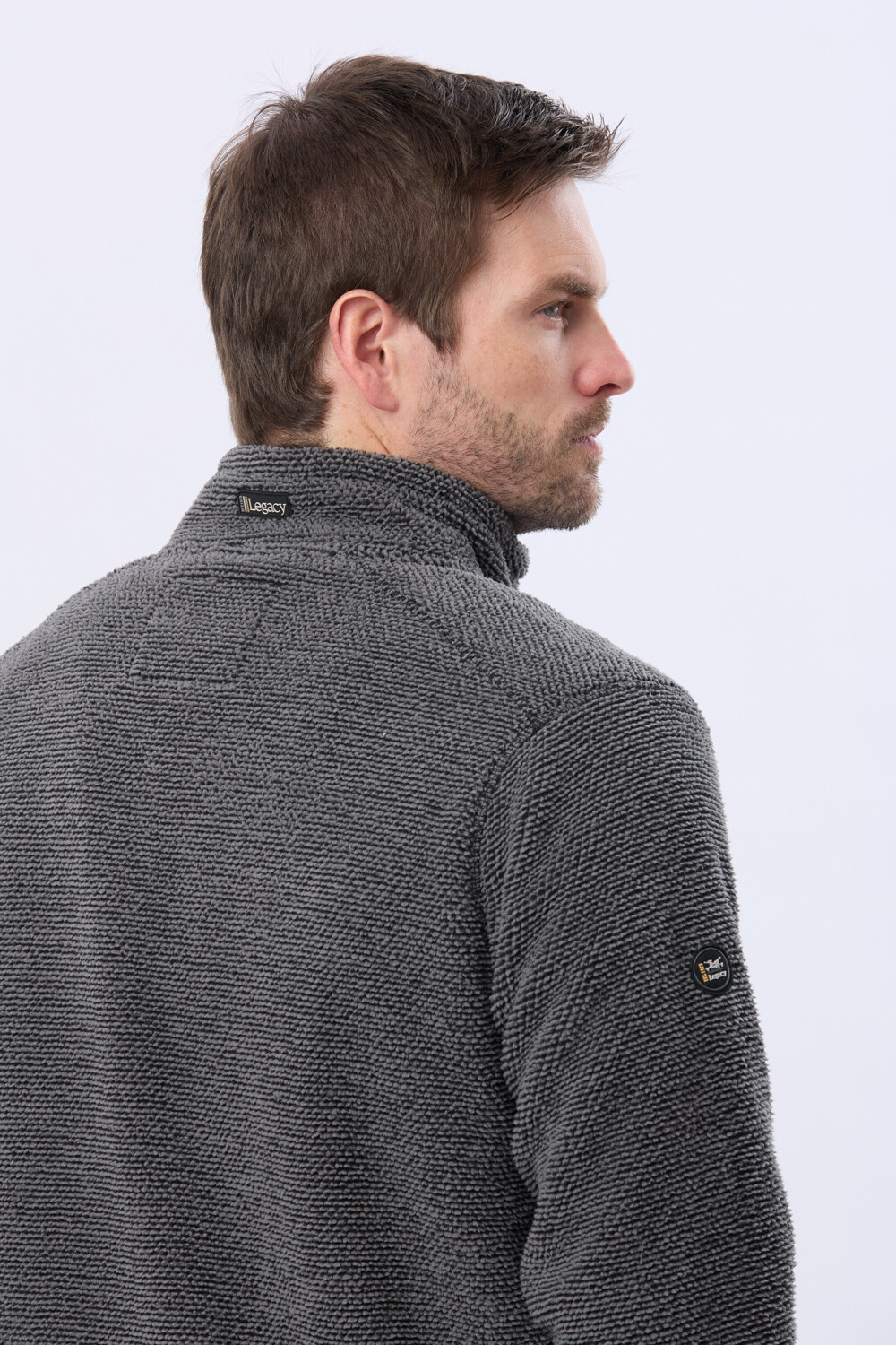 CAMPERA POLAR TEXTURADO Gris