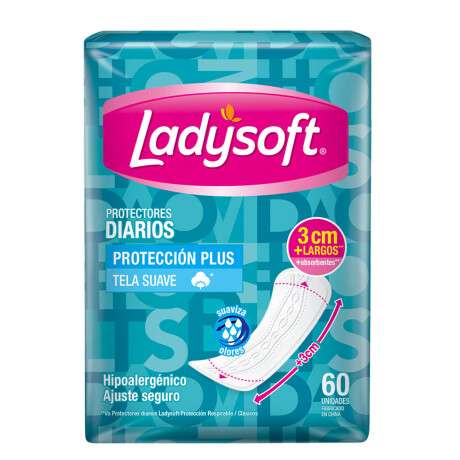 Protectores Diarios Ladysoft Plus Largo 60 Unidades Protectores Diarios Ladysoft Plus Largo 60 Unidades